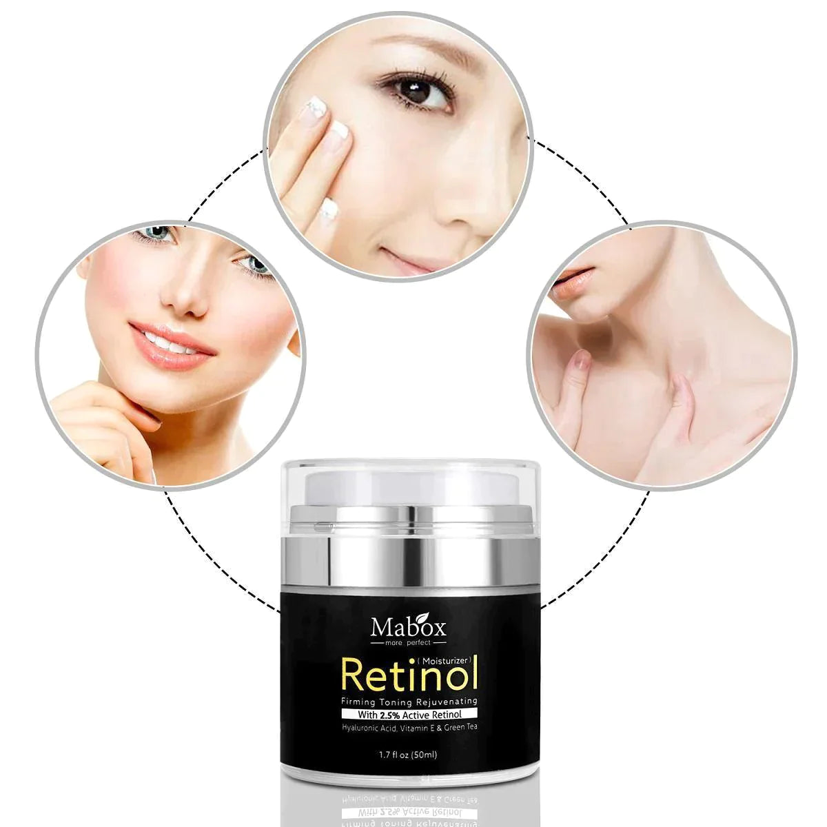 Mabox Retinol 2.5% Vitamin E Facial Moisturizer Cream